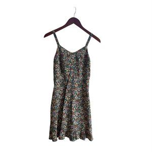 NWT Old Navy Cami Mini Dress Ruffle Hem Olive Floral Size XS